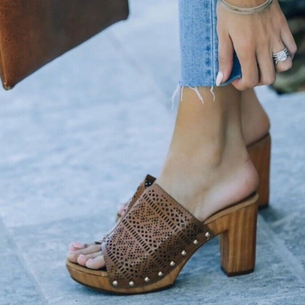 VICI Heeled Clog Mule Sandals